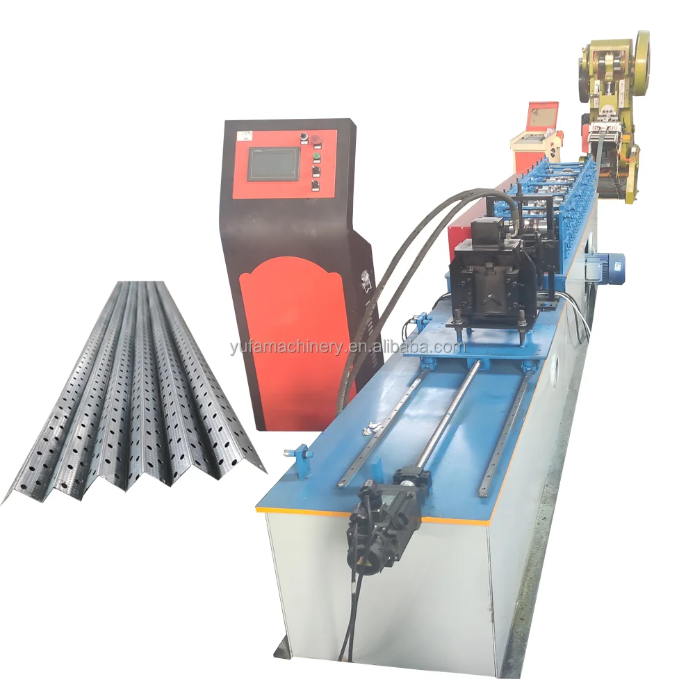 Drywall profile making channel roll forming Metal Angle Bead Machine with punching holes