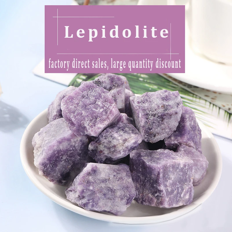 Bulk Wholesale Natural Lepidolite Crystal Specimen Raw Rough Purple Quartz Tumbled Stones