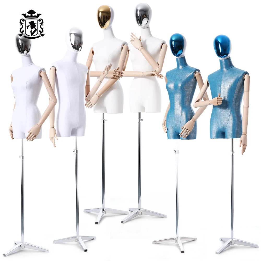 Adjustable Tailor Half Body Torso Female Mannequin Female Dressmakers Dummy Mannequin for Clothing Display