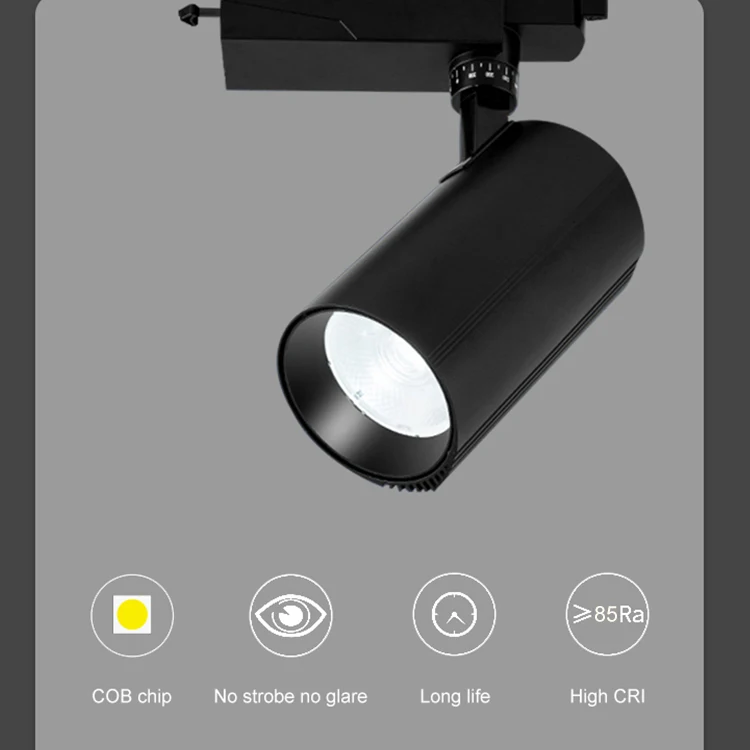 DGLUX Chinese Modern Angle Adjustable Cylinder Commercial Magnetic 20 Watt Led Track Light