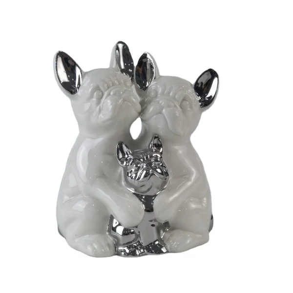 Фарфоровые декоративные статуи собаки, скульптуры бульдога, статуэтки бульдога