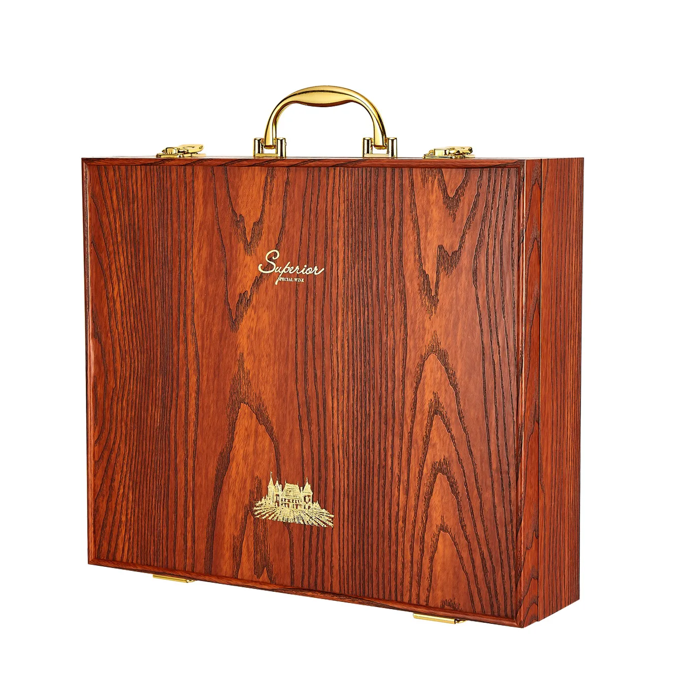 High-end red wine gift box luxury quality handmade wooden red wine box