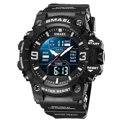 Sport Brand SMAEL 8049 Electronic Watch Digital Men Wristwatches White G Style Waterproof Swim Male Watch