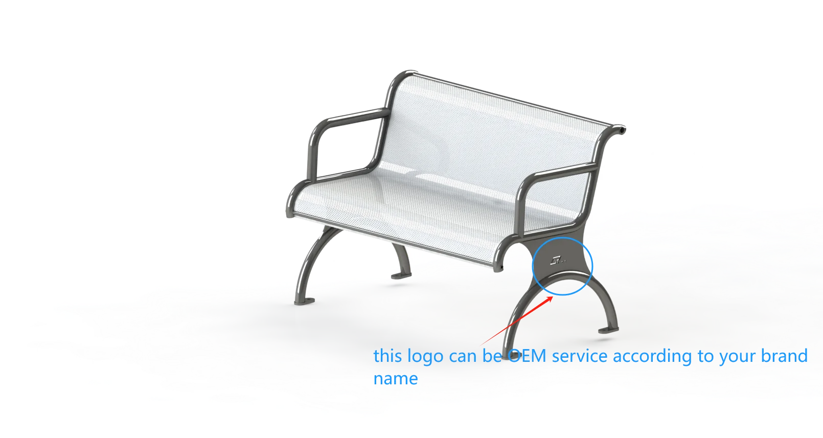 Outdoor Park Simple Rustic garden Wooden Bench stainless steel Frame director beach waiting chair 2 or 3 seats for your choice