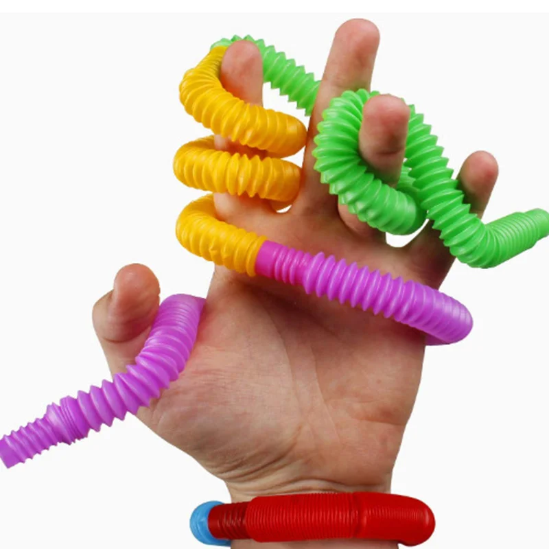 Children and Adults DIY Plastic Fun Tube Toys  Educational Gifts Free Sensory Tools Pop Tubes Stress Relief Toys Pop Tube