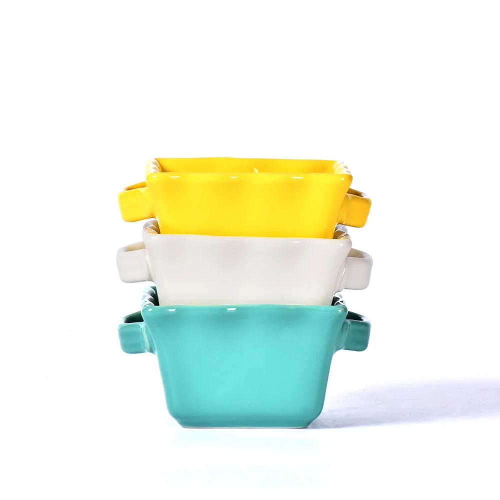 Термостойкая однотонная Керамическая Мини-посуда для выпечки