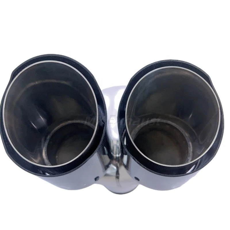 Universal High Quality Car Carbon Fiber Dual Exhaust End Tips Pipes Performance Carbon Exhaust Pipes