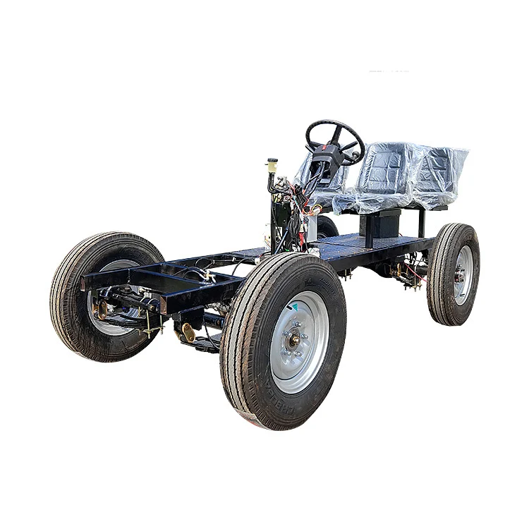 DIY front rear axle motor differential four wheel vehicle chassis electric small car truck platform body frame for adult sale