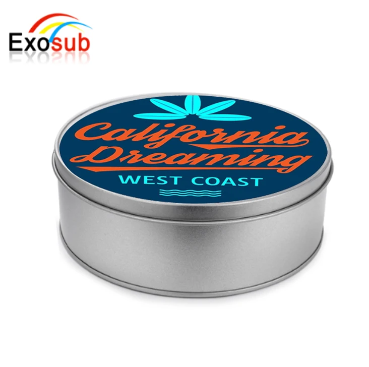 Personalized Food tin box round with window for printing