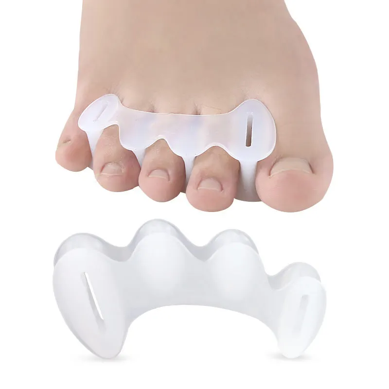 Wholesale new product three-hole silicone toe separator big foot bone hallux valgus corrector bunion toe separator