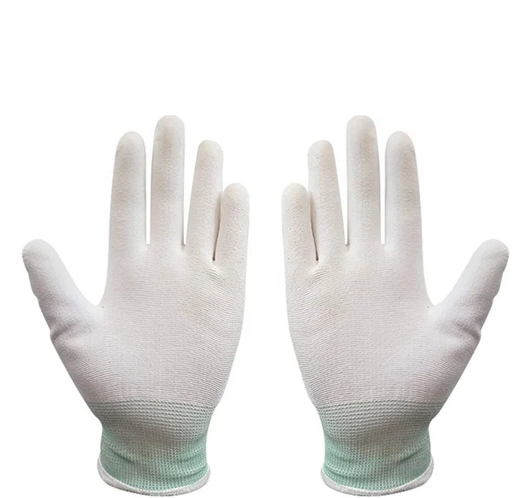 Free Sample Supplying En388 Coated Pu Gloves 13 Gauge Nylon Pu Gloves