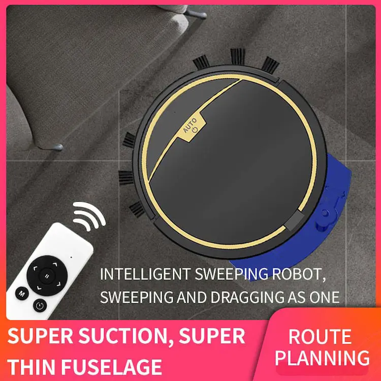 Hot Sale Intelligent Automatic Floor Sweeper USB-Charging Wifi Gyroscope Smart Cleaning Wet Dry USB Battery Household Use