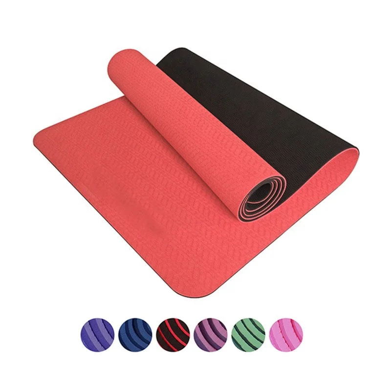 High quality Eco-friendly anti slip yoga mats gymnastics equipment friendly pu pvc travel tpe yoga mat with alignment lines