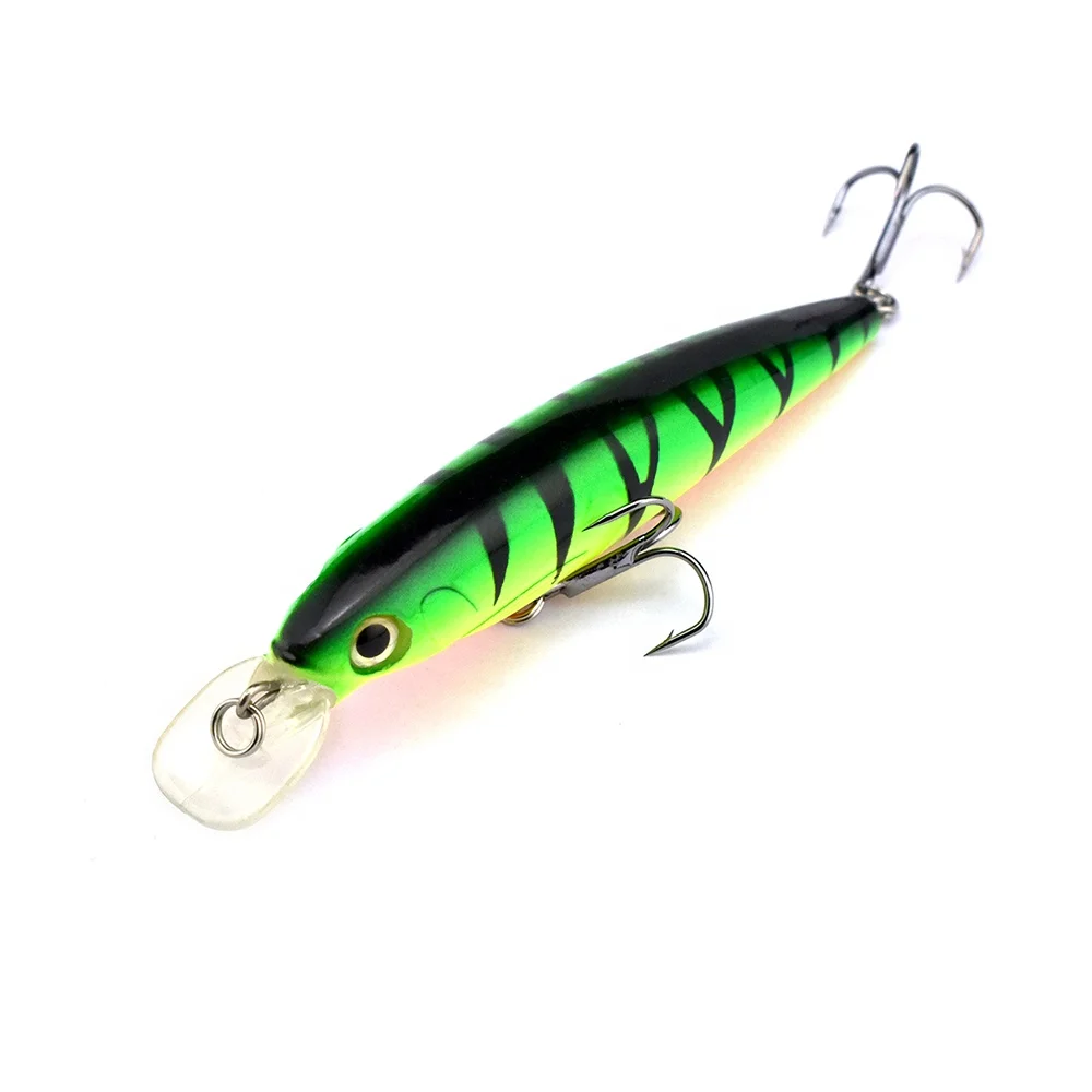 Artificial Bait Type 10cm 12g Wire Through Bait Ball Floating Brown Trout Hard Black Minnow Lures