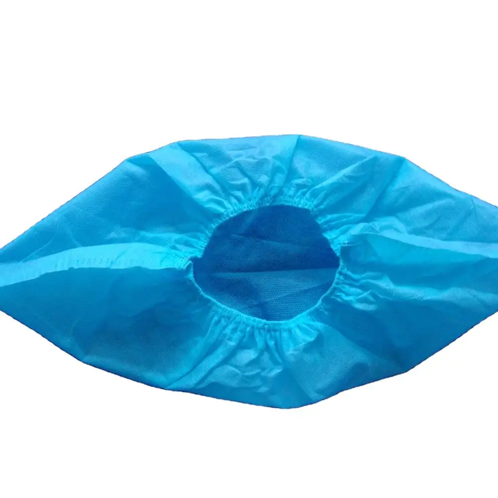 Disposable blue dust proof non-slip nonwoven non woven shoe cover