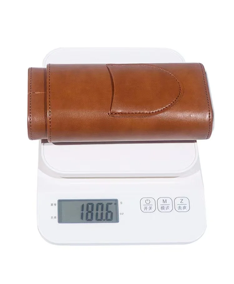 Hot Sell Men Bag Cigar Boxes Portable Pocket Cigar Case Travel Humidor Cabinet Luxury 3 pcs Leather Cigar Case with Cutter