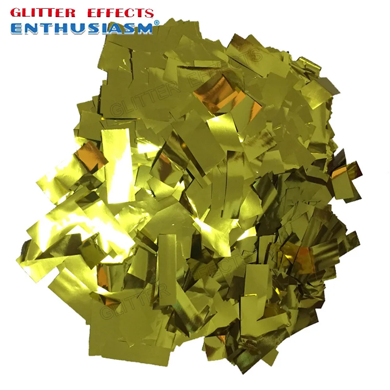 Double face color gold metalic aluminum confetti paper for confetti machine