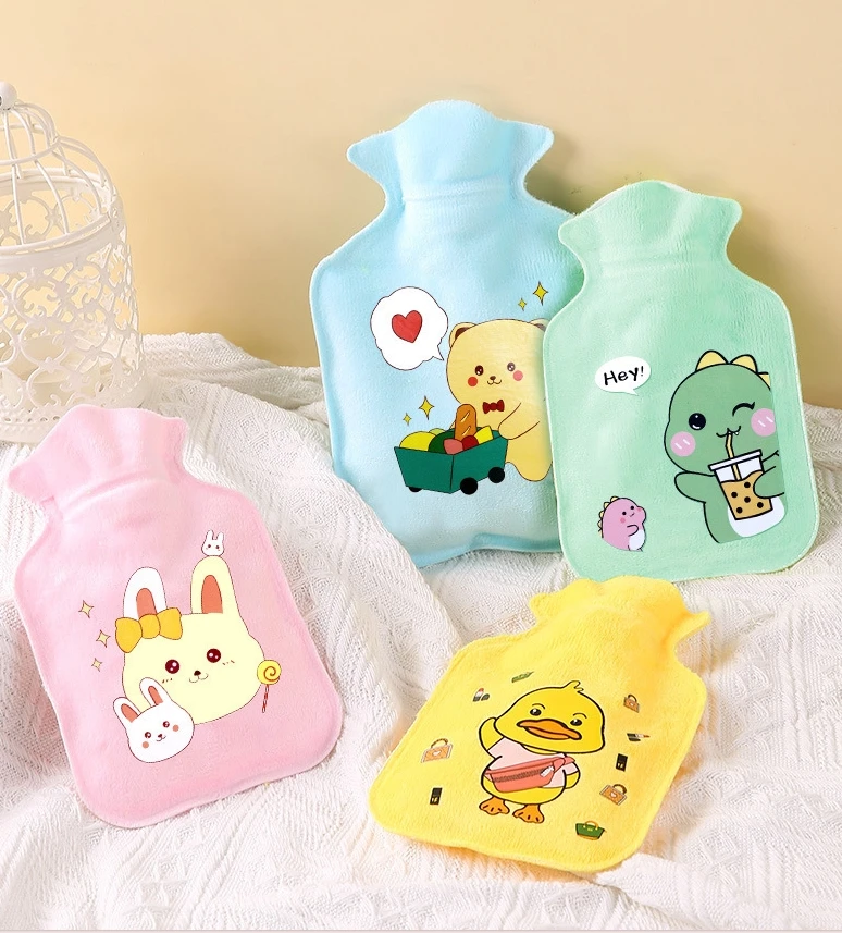 Hot water bottle Water Thickening Explosion-proof Hand Warmer Dormitory Foot Warmer Cute plush cartoon hot compress water warmer