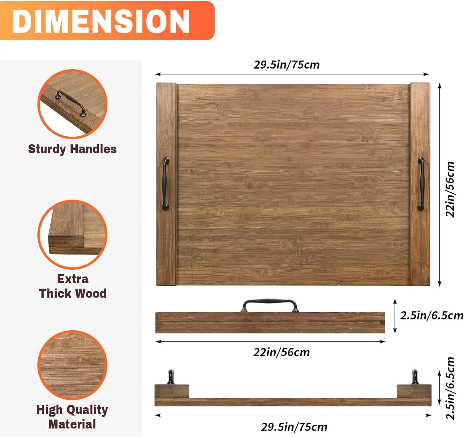 Noodle Board Stove Cover with Handles Wood Stove Top Cover Board and Cutting Board for Electric Gas Stove