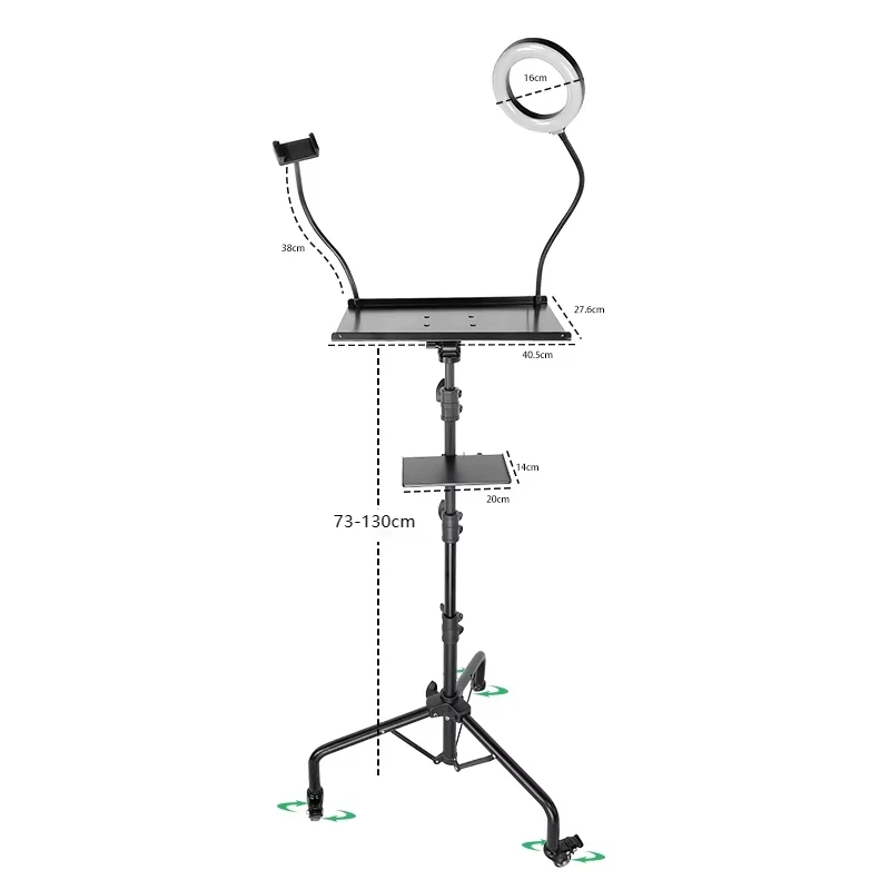 Aluminium 360 Rotation Ergonomic Adjustable Laptop Stand Vertical Desk Floor Foldable Laptop Holder for Living Tiktok