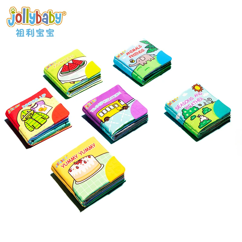 Rustle Sound Soft Cloth Reading Educational Baby Books 6 themes Colorful Soft Sensory Toys for 0+ Ages Kids