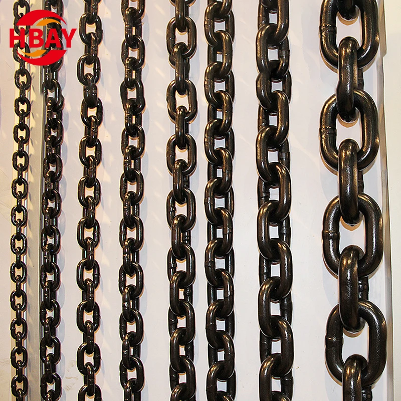 Factory Alloy Steel G80 G100 Lifting Chain Sling Forged Black Anchor Marine