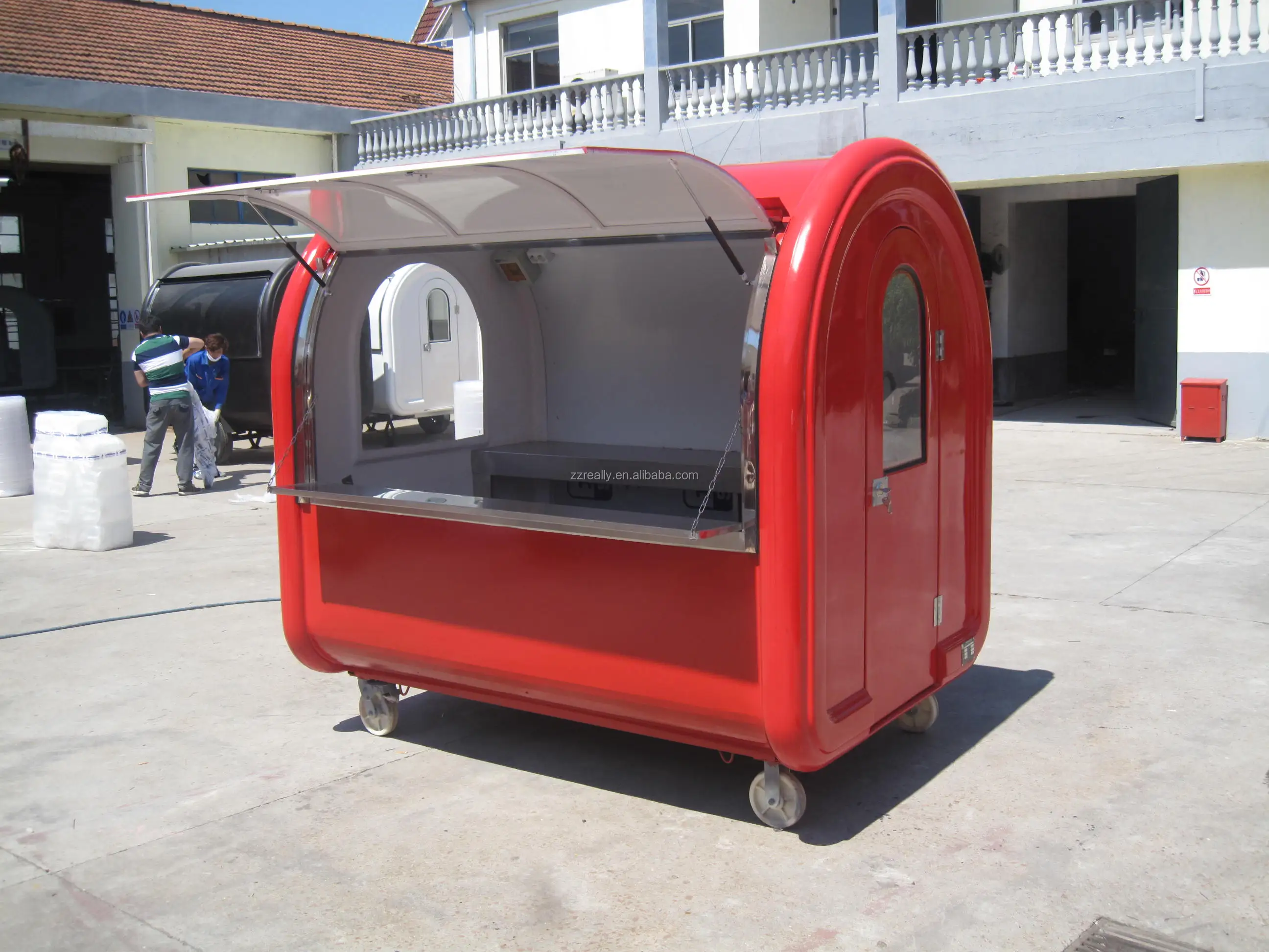 OEM Fast food vending mobile food cart, multipurpose 220cm width fast food cart