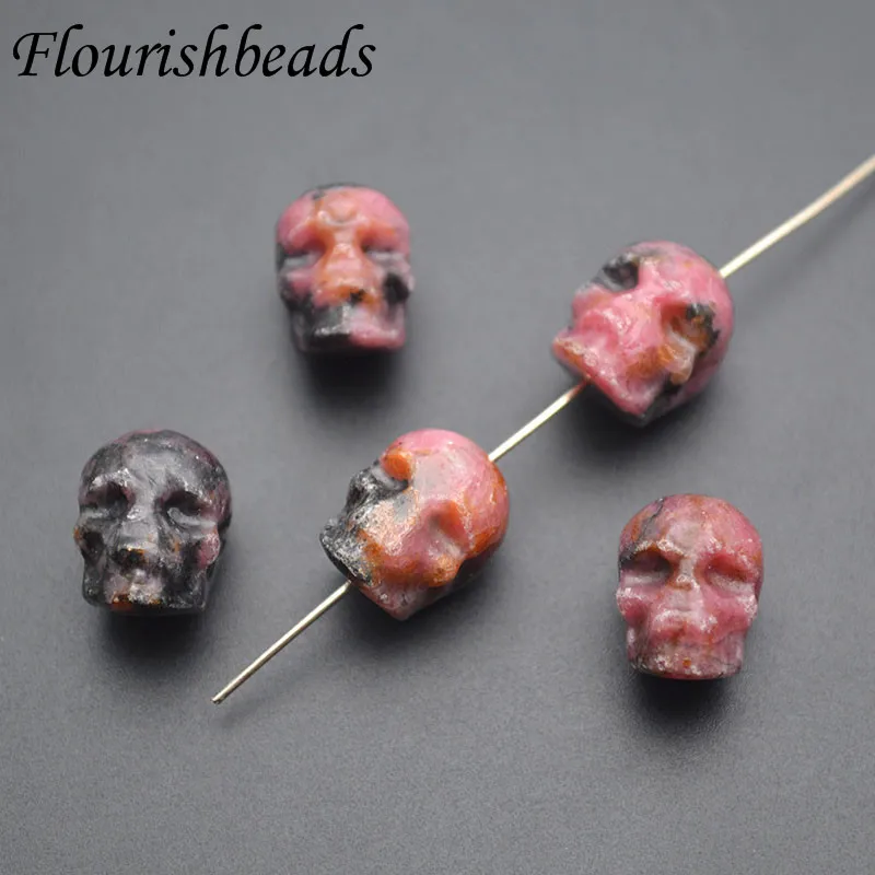 Wholesale Good Quality Natural Amethyst Quartz Skull Shape Trendy Stone Loose Beads For Jewelry Women Necklace Bracelet Making