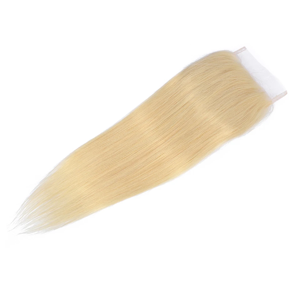 Yeswigs 613 Blonde Lace Frontal Closure Straight Wave Brazilian Human Hair Virgin Cuticle Aligned 4X4 5x5 360 Lace 613 Closure