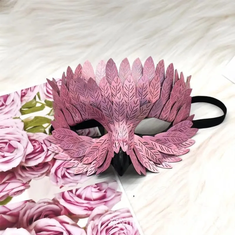 Black Bird Beak Masquerade Masks Carnival Half Face Owl Raven Feather Mask for Halloween Cosplay Props Supplies Party