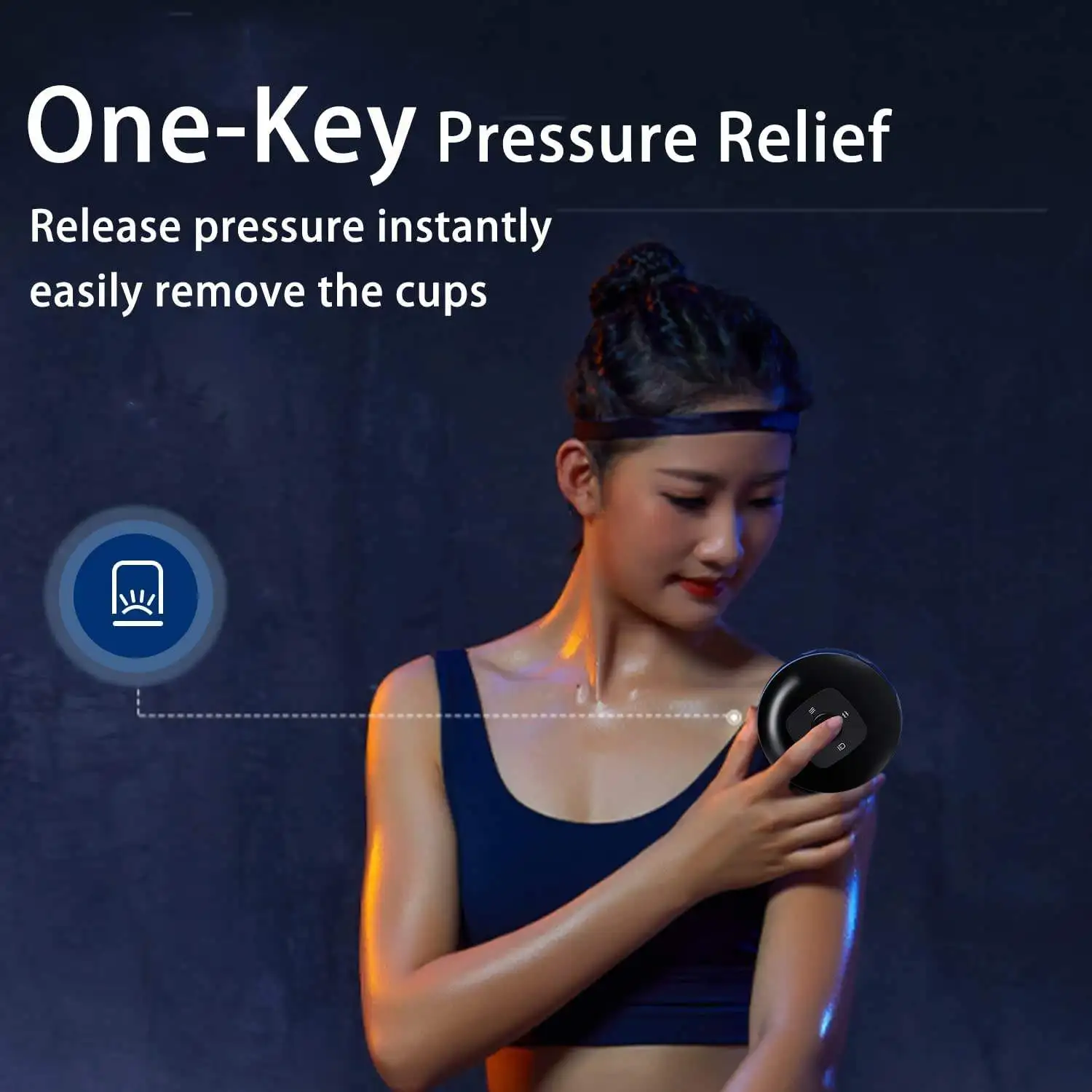 2024 High Quality Home Use Electric Vacuum Smart Cupping Therapy Massager Machine with 12 Level Temperature and Suction