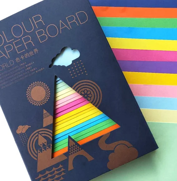 A4 Size Color CardBoard Color Copy Construction Paper Colored Card stock paper