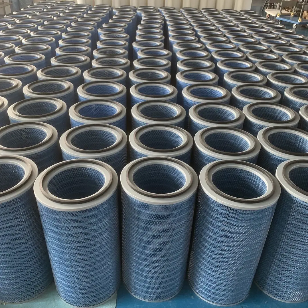 Customized Industrial Powder Dust Removal Filter Wood pulp fiber air filter cartridge