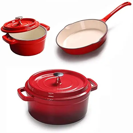 Kitchen cookware covered porcelain cast iron enamel 20cm casserole