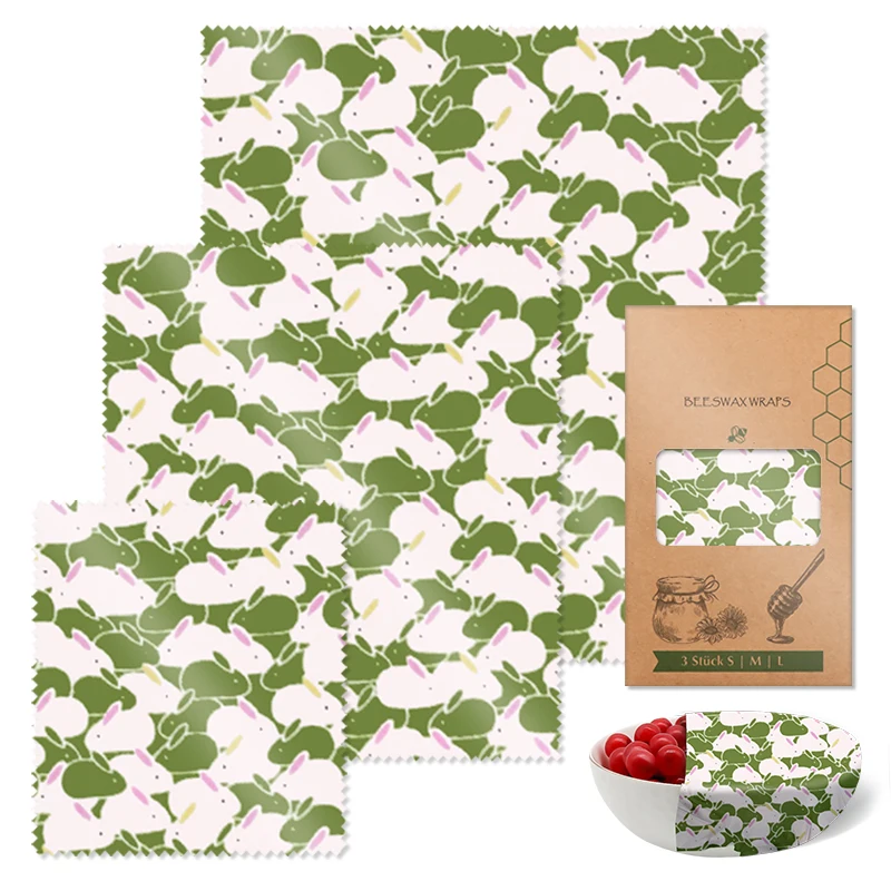 Stable quality natural eco-friendly beeswax food storage wraps beeswax wrap