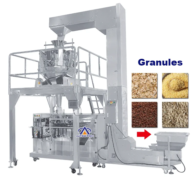 Global Market Beans Granule Premade Zipper Bag Doypack Packing Machine
