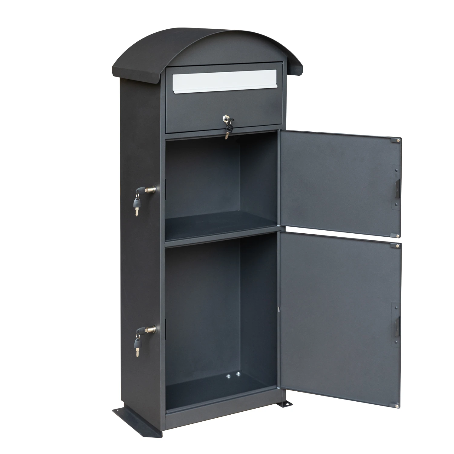 metal big large size parcel delivery box home use wall mount free standing parcel drop box for package