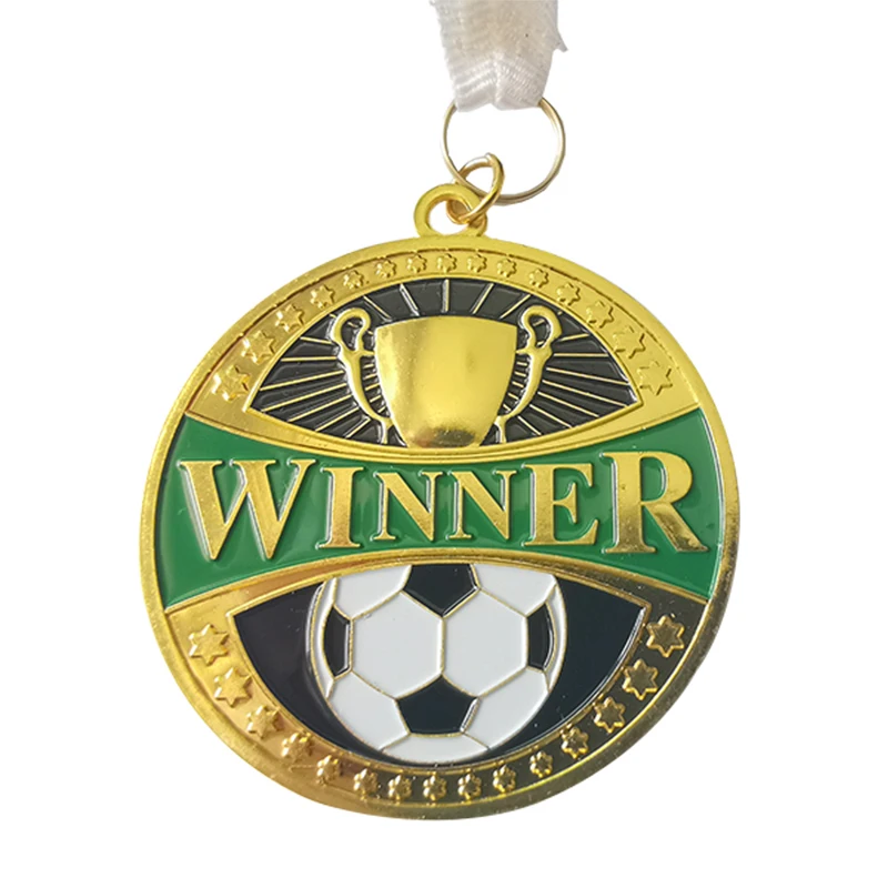 High Quality Custom Marathon Metal Sport Medal Cheap Price 3d Soccer Medals Sport Award Metal Football Medal Trophies