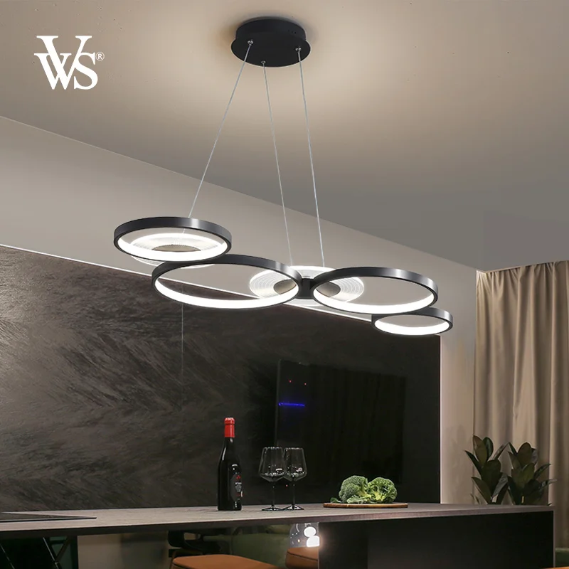 OEM/ODM manufacturer 100CM golden iron acrylic dimmable contemporary dining room table decorative pendant light