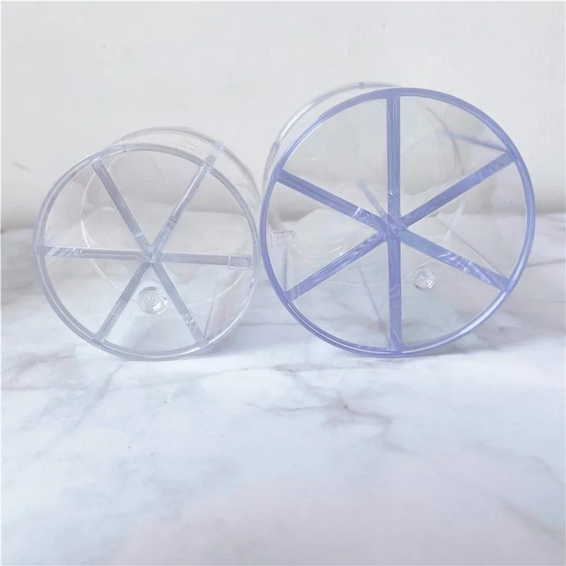 Small 6 cells Colors Sugar Sprinkles Plastic Spice Bottle 6 in 1 Compartment Jar Medley Baking chamber shaker