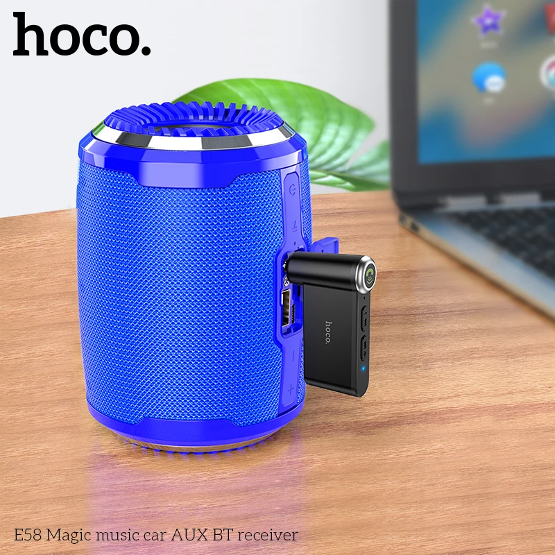 HOCO E58 AUX BT receiver in Car music with 3.5mm input interface suitable for car speaker earphone Bluetooth conversion