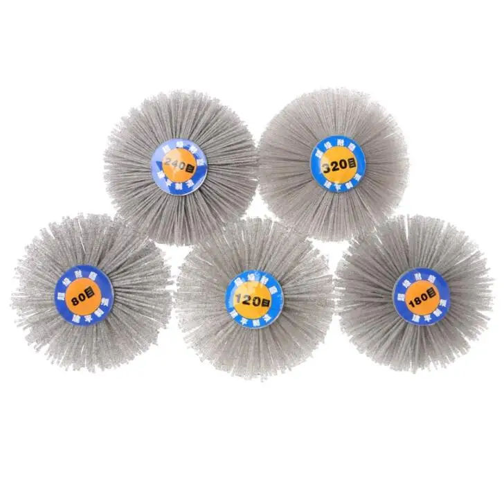 Hot Sale Deburring Abrasive Alumina Wire Brush Flower Head wood Polish Grind Buff Wheel Shank