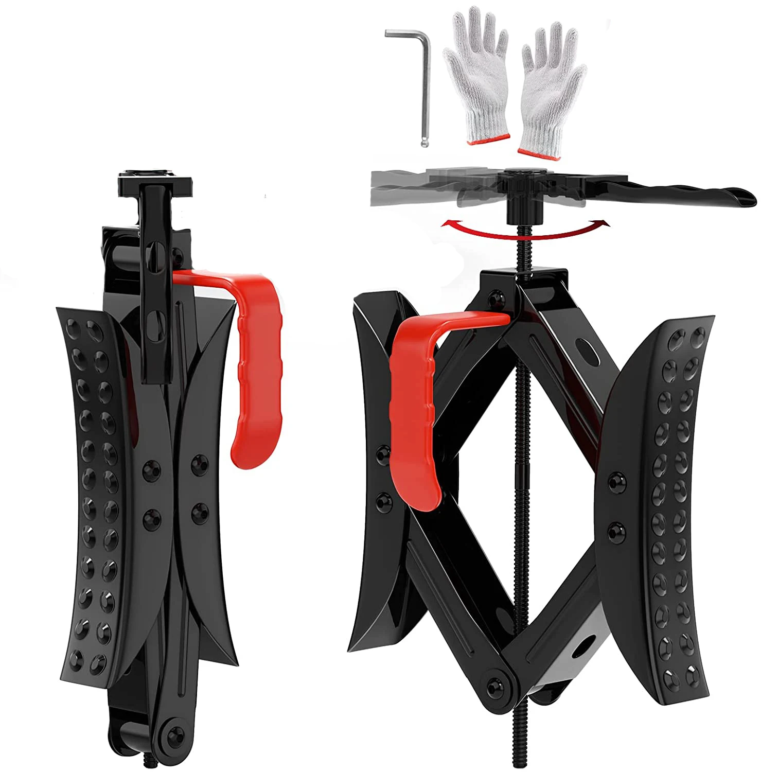 1 Pair X Shape Camper Wheel Chock Stabilizer Anti-Move Tire Wheel Chock Locking Accessories for Camper Travel Trailer Truck