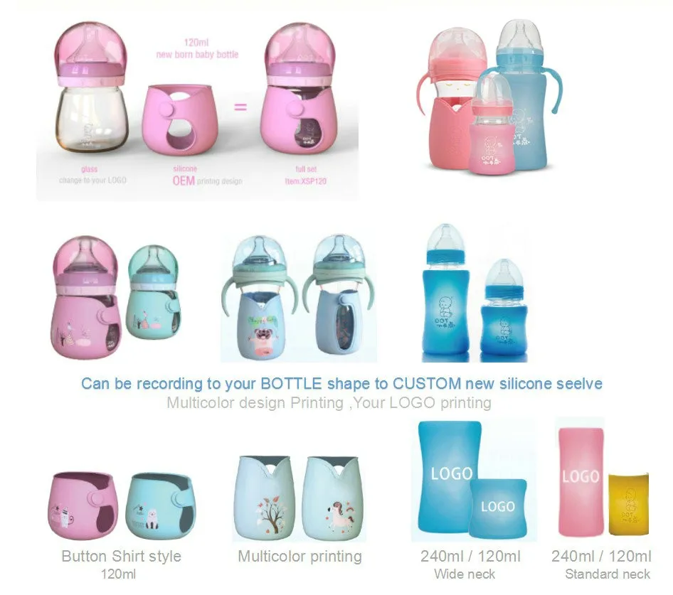 Wholesale BAP free high quality glass baby feeding bottle nipple bottle