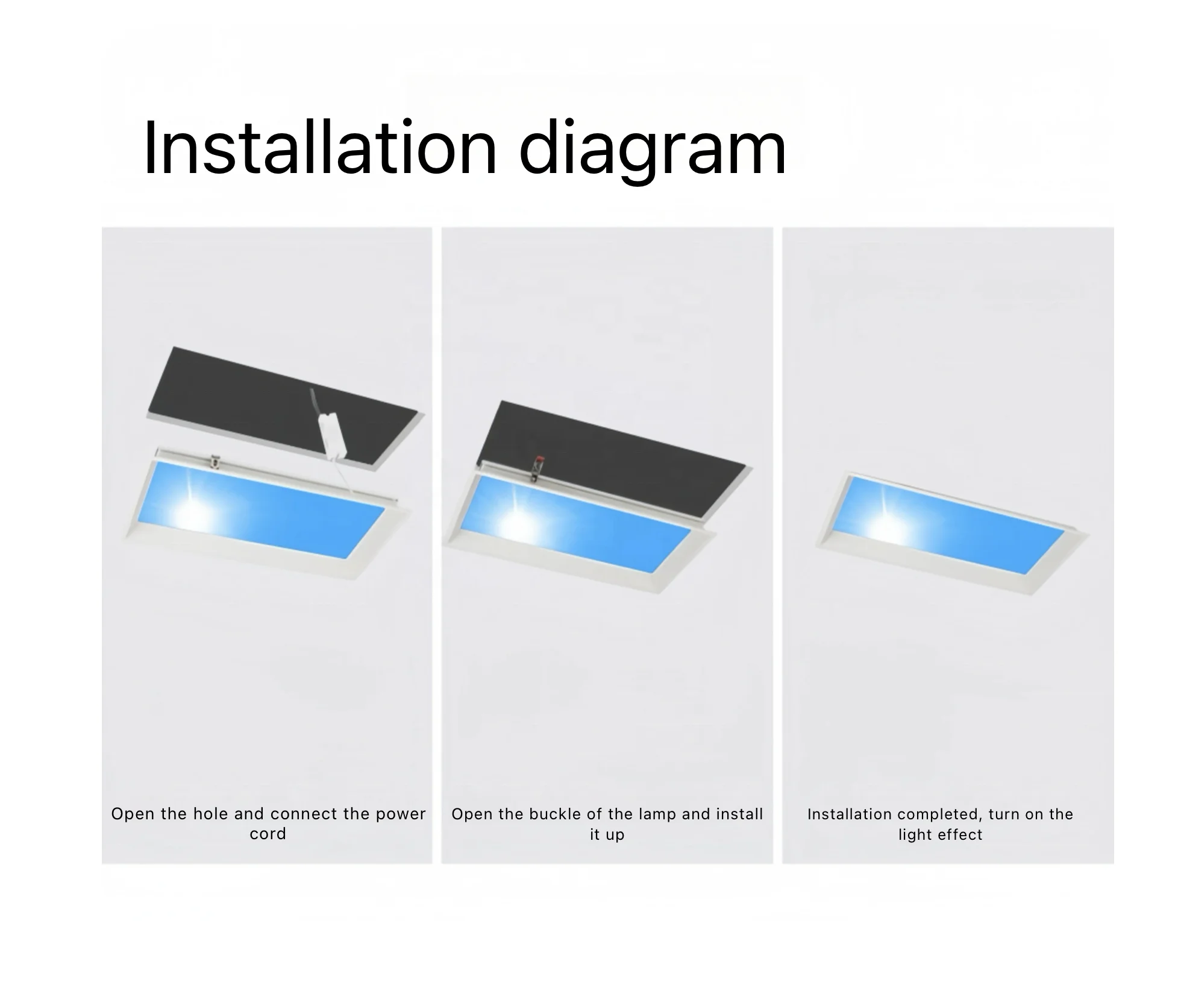Smart Home Clear Deep Blue Skylight Panel Natural Sky Light for Home Automation