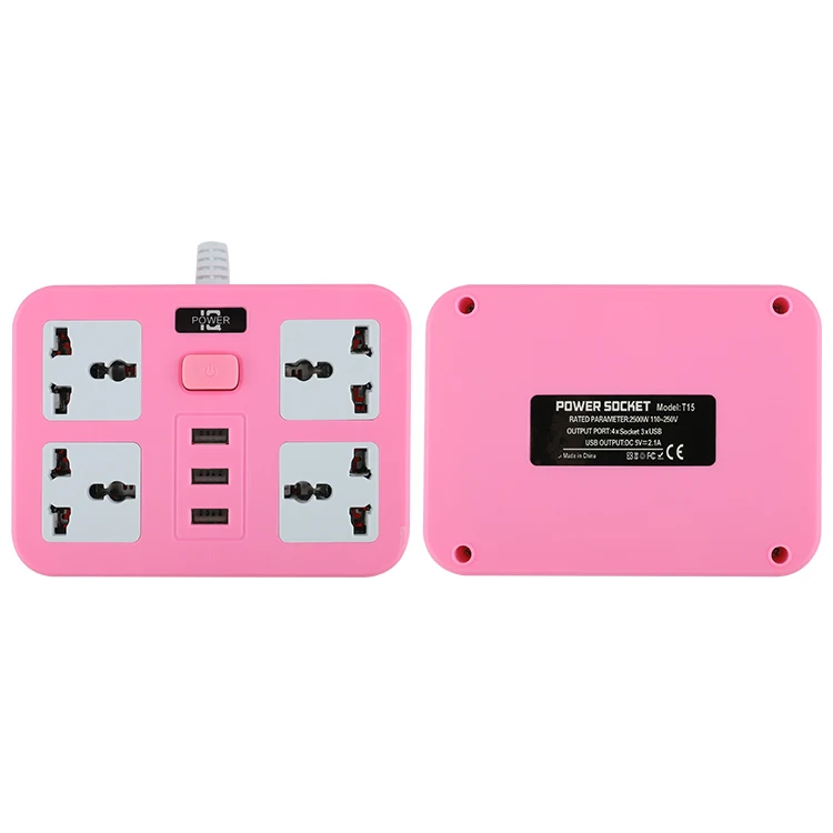 Hot-selling 4 Way Extension Cord With 3 Usb And Type C Ports Usb Power Strip Surge Protector