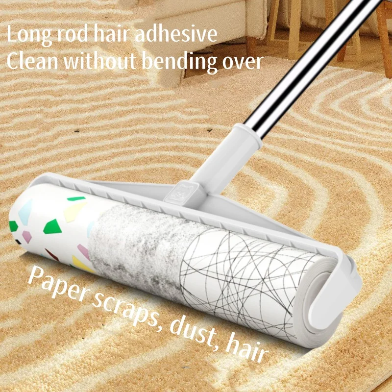 JIUYI Hot selling drum detachable roll paper large adhesive for pet hair remover and floor dust cleaning