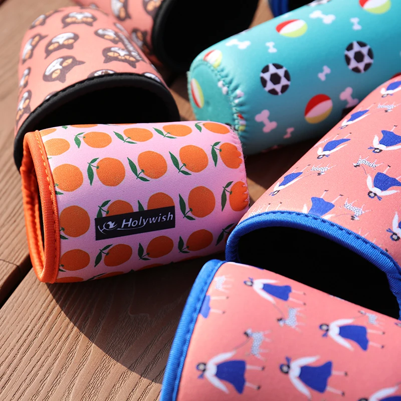 Custom Logo Durable Neoprene Fabric Drinks Milk Tea Coffee Cup Holder Cooler Sleeve Desk