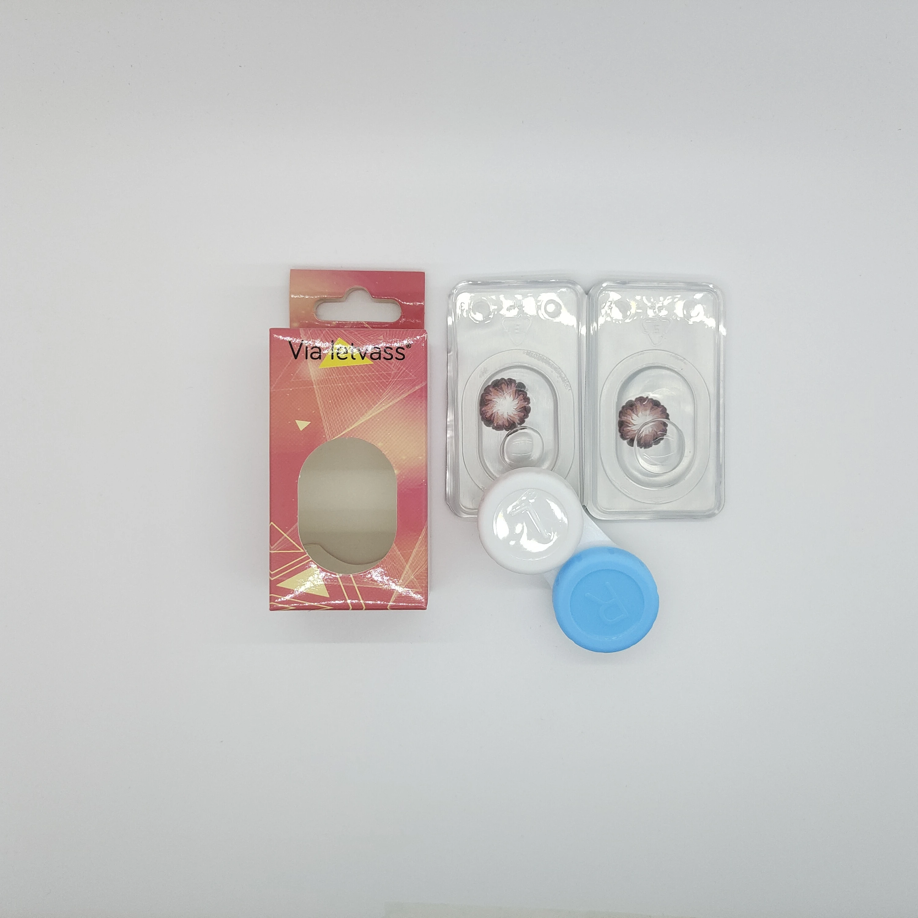 Popular eye contact lenses packaging soft contact lenses Via letvass contact lens
