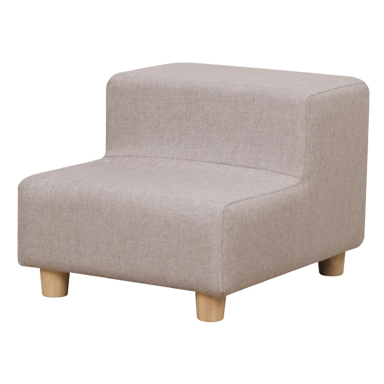 OEM/ODM Eco-friendly Linen Dog Steps Luxury Pet Stairs Factory MOQ Wholesale Pet Furniture For Bedroom Pet Steps